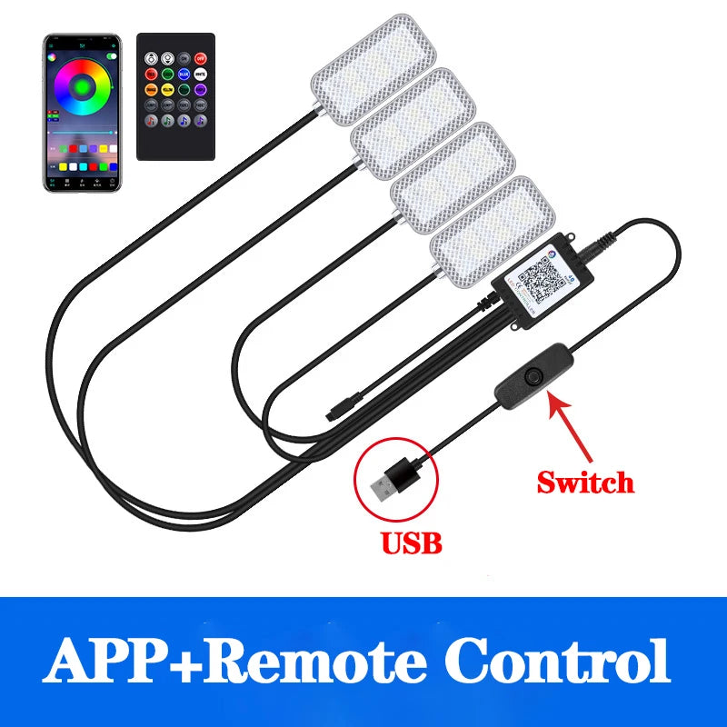 Neon Dual control LED Interior Ambient Light - Bluetooth Controlled