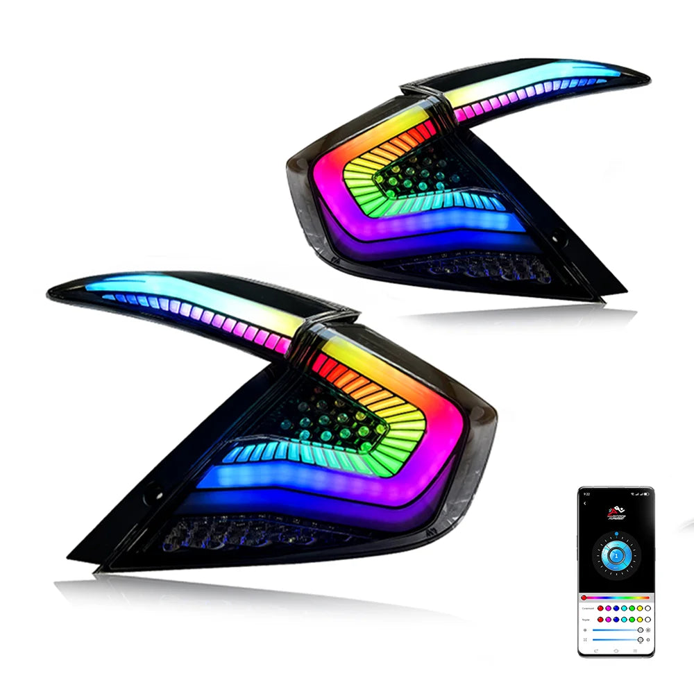 RGB & LED Taillights for Honda Civic Sedan 2016-2021