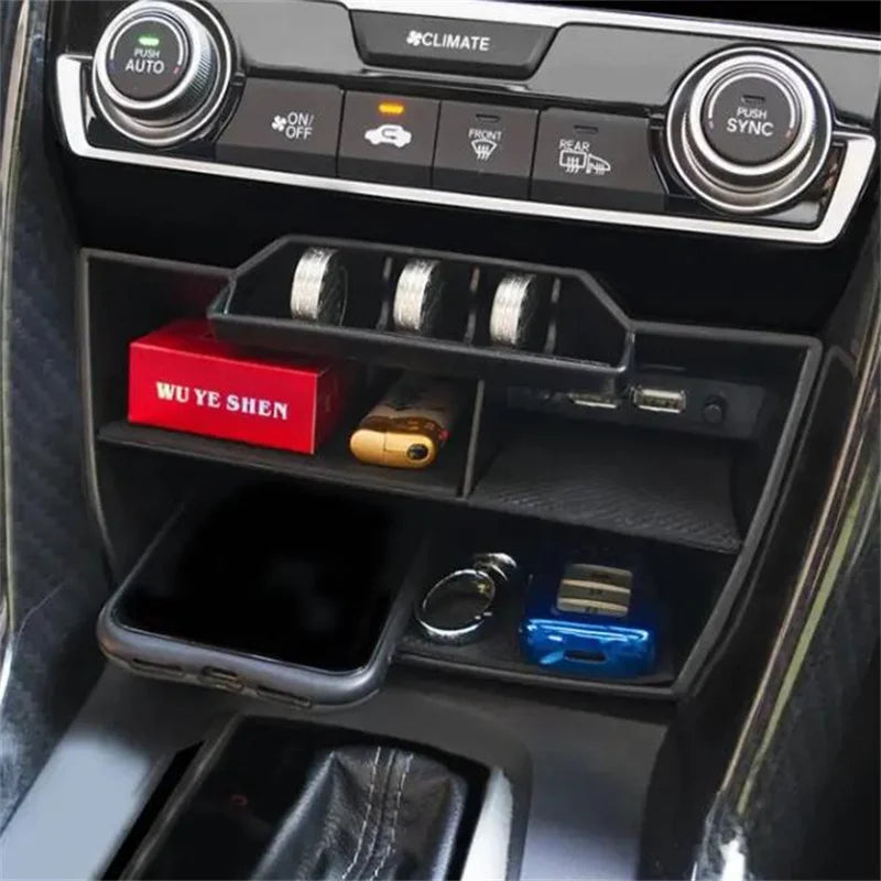 Center Console Storage Box with USB