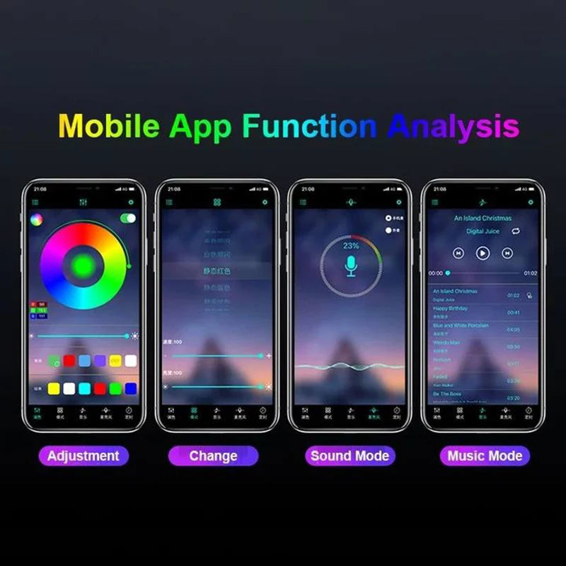 Neon Dual control LED Interior Ambient Light - Bluetooth Controlled